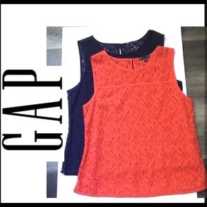 The Gap tank top bundle, blue & orange Size: S